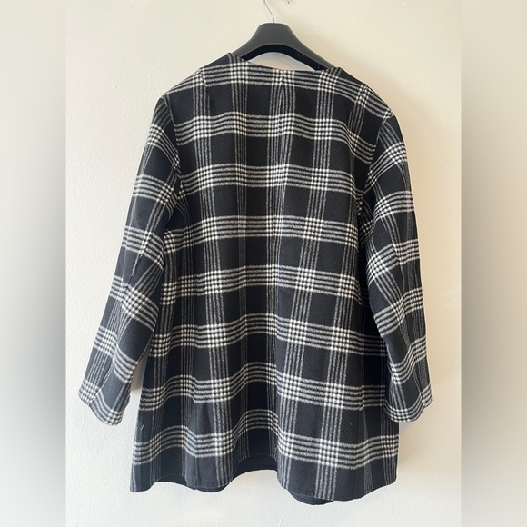 Talbots Wool Blend Plaid Topper Jacket Size 3X Petite - Picture 5 of 12